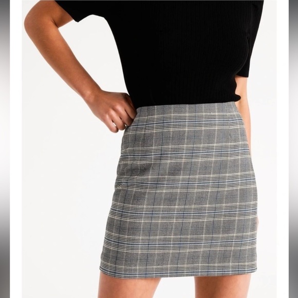 Dynamite Mini Check Pencil Skirt - Sz M - Picture 1 of 4